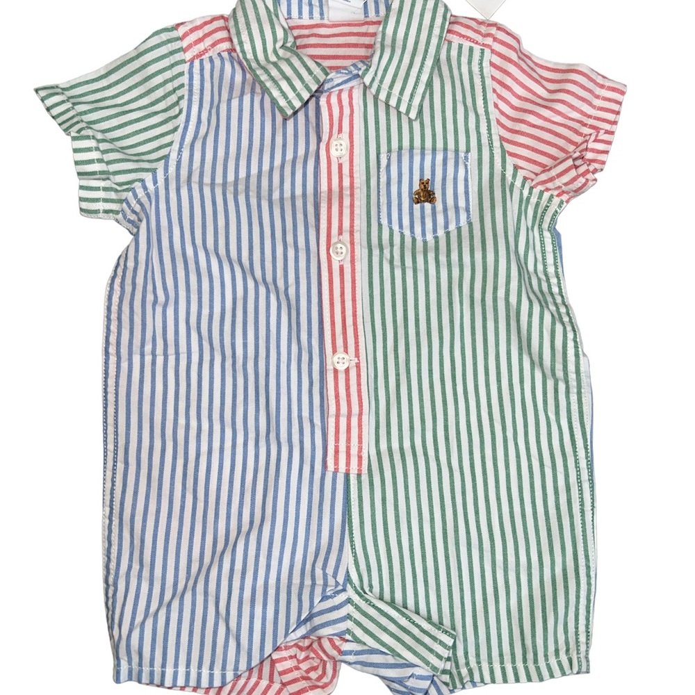 GAP short sleeve body suit striped 3-6 months